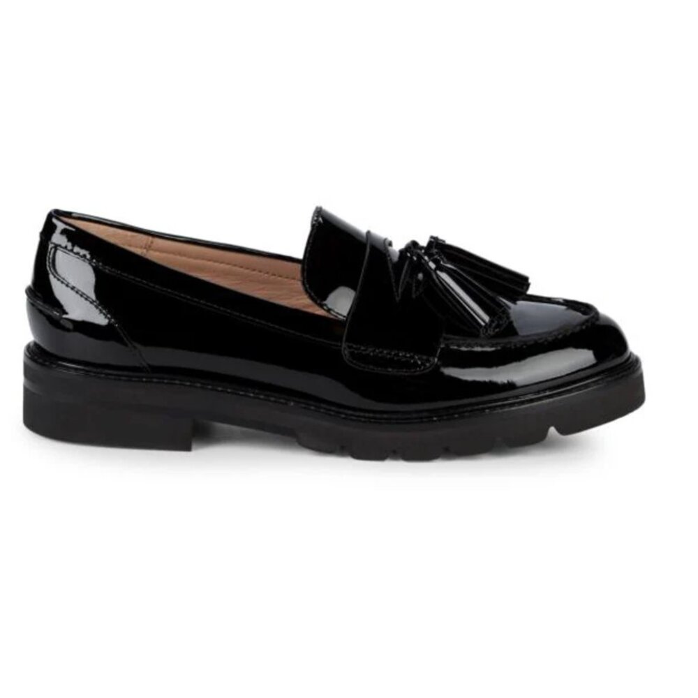 STUART WEITZMAN Adriana patent-leather loafers
